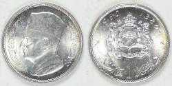 World Coins - MOROCCO - Kingdom, Mohammed V, AH1380-1960, Dirham, Choice BU