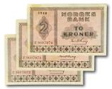 World Coins - 2 kroner 1948 in consecutive order