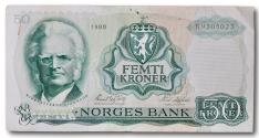 World Coins - Norway, 50 kroner 1980