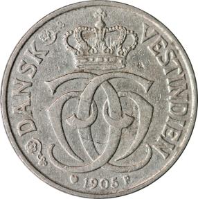 World Coins - Danish West Indies, 5 cents 1905