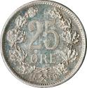 World Coins - Norway, 25 øre 1899