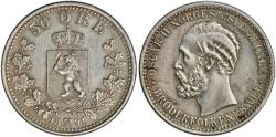 World Coins - Norway, 50 øre 1891