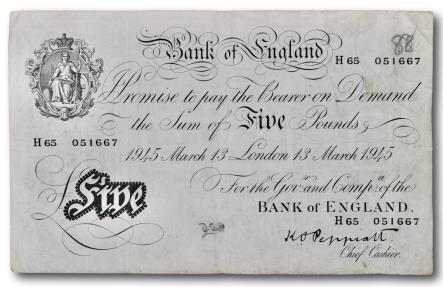 World Coins - Great Britain, 5 pounds 1945