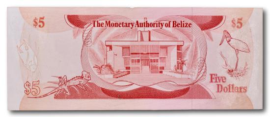 World Coins - Belize, 5 dollars 1980