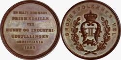 World Coins - Norway, the Christiania Art and Industrial Exhibition in 1883