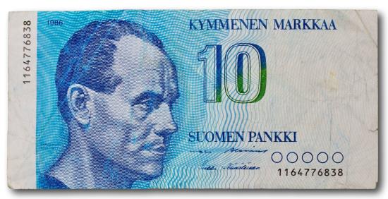 World Coins - Finland, 10 markkaa 1986