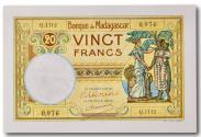 World Coins - Madagascar, 20 francs 1937-1947