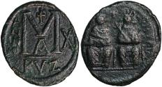 Ancient Coins - Follis from Emperor Justin II (574/75 AD)