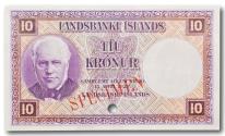 World Coins - Iceland, 10 krónur SPECIMEN 1928