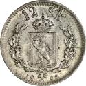 World Coins - Norway, 12 skilling 1853/2