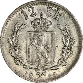 World Coins - Norway, 12 skilling 1853/2