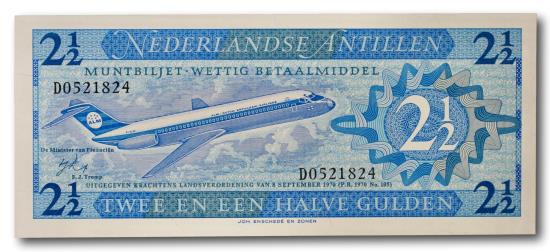 World Coins - Netherlands Antilles, 2 1/2 gulden 1970