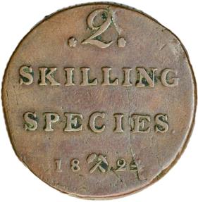World Coins - Norway, 2 skilling 1824