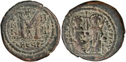 Ancient Coins - Follis from Emperor Justin II (569/70 AD)