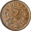 World Coins - 2 øre 1884