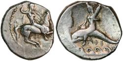 Ancient Coins - Nomos from Tarentum in Calabria (ca. 290-281 BC)