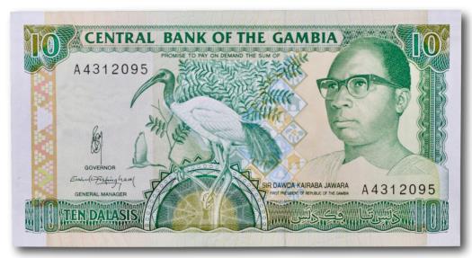 World Coins - Gambia, 10 dalasis 1989-1991