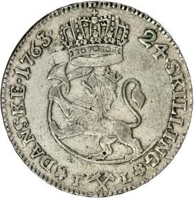 World Coins - Norway, 24 skilling 1763