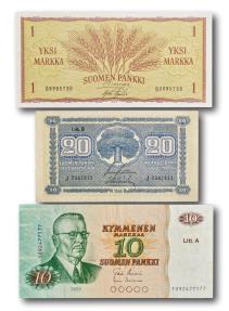 World Coins - Finland, collection of banknotes