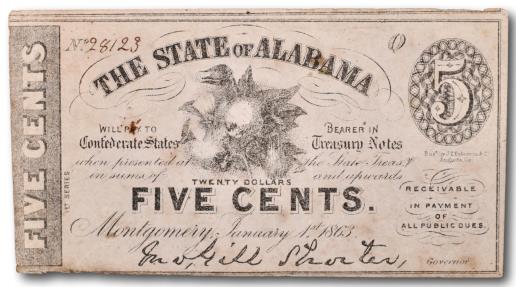 World Coins - USA, 5 cents 1863