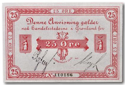 World Coins - Greenland, 25 øre 1905