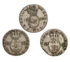 World Coins - Norway, 2 skilling 1782, 1783 & 1786