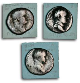 Ancient Coins - Three tetradrachms from Emperor Vespasian (69-79 AD)