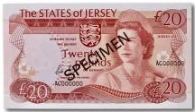 World Coins - Jersey, 20 pounds SPECIMEN 1976