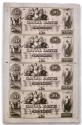 World Coins - USA, One complete uncut sheet of banknotes (ca. 1850)