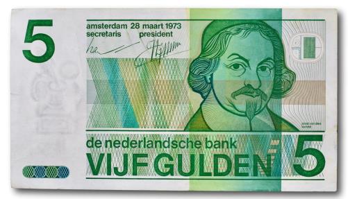 World Coins - Netherlands, 5 gulden 1973