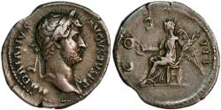 Ancient Coins - Denarius from Emperor Hadrian (ca. 134-138 AD)