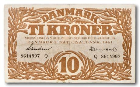 World Coins - Denmark, 10 kroner 1941