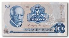 World Coins - Norway, 10 kroner 1982 in consecutive order