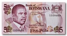 World Coins - Botswana, 5 pula 1992-1995