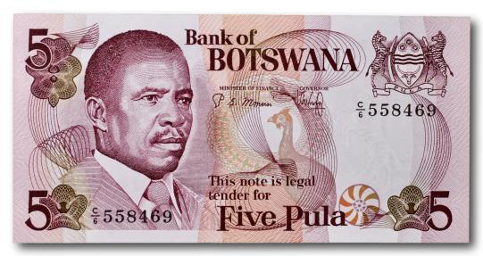 World Coins - Botswana, 5 pula 1992-1995