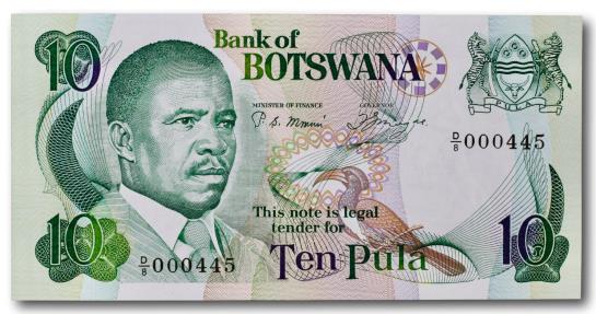 World Coins - Botswana, 10 pula 1992-1995