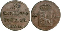 World Coins - Norway, 2 skilling 1832