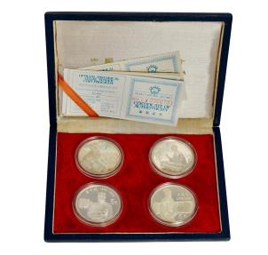 World Coins - China, 5 yuan 1984, 1990, 1992 and 1993 in original case
