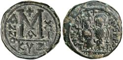 Ancient Coins - Follis from Emperor Justin II (575/6 AD)