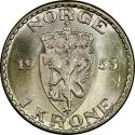 World Coins - 1 krone 1953 (choice!)