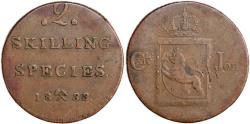World Coins - Norway, 2 skilling 1833