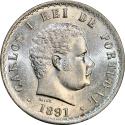 World Coins - Portugal, 500 reis 1891