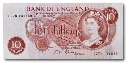 World Coins - Great Britain, 10 shillings 1961-1970