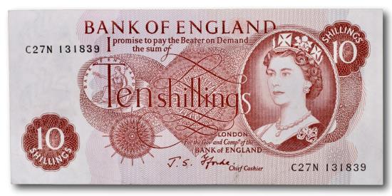 World Coins - Great Britain, 10 shillings 1961-1970