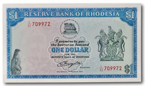 World Coins - Rhodesia, 1 dollar 1976
