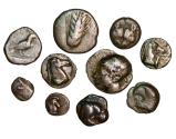 Ancient Coins - 10 Greek Silver Coins
