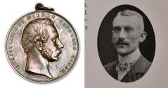 World Coins - Denmark, "Medal for Saving Life from Drowning" awarded to V.A. Andersen 1897