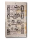World Coins - USA, Sheet of Uncut Civil War Banknotes (1861-1865)