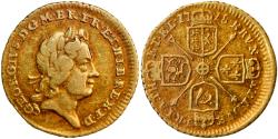 World Coins - Great Britain, 1/4 guinea (gold!) 1718