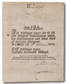 World Coins - Sweden, 12 skilling 1849